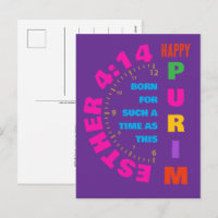 PURIM FELIZ Ester 4:14 Para Tal Tiempo Como Este 