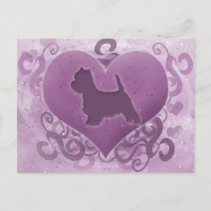 Postal Festiva Purple Westie Valentine