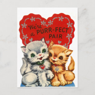 Postal Festiva Purrfect Pair Kitty Valentine