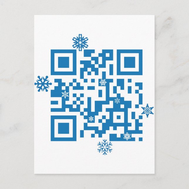 Postal Festiva QR Code escanea "¡Feliz Navidad!" (Anverso)