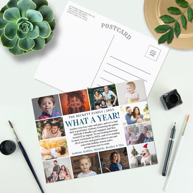 Postal Festiva Qué Año En Revisión Del Collage de fotos 12 (Subido por el creador)