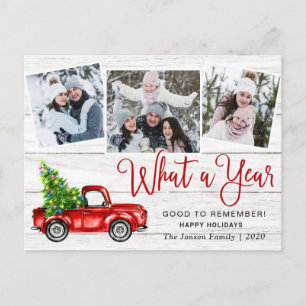Postal Festiva ¡Qué año más Navidades rojos!
