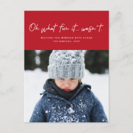 Postal Festiva Qué divertido que no fuera una foto graciosa