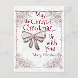 Postal Festiva Que el Cristo de los Navidades esté contigo, artís