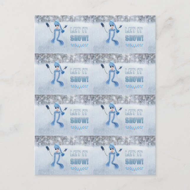 Postal Festiva Que La Nieve (Anverso)