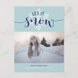 Postal Festiva ¡Que La Nieve! Foto de vacaciones