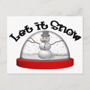 Postal Festiva Que nieve, Nieve Globe