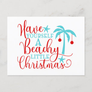 Postal Festiva Que tengas pequeños Navidades de playa