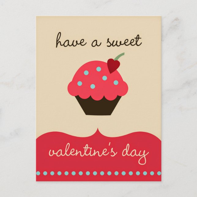 Postal Festiva ¡Que tengas un El día de San Valentín dulce! Posta (Anverso)