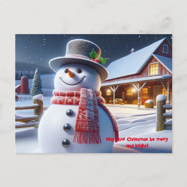 Postal Festiva ¡Que tus Navidades sean alegres y brillantes! (Anverso)