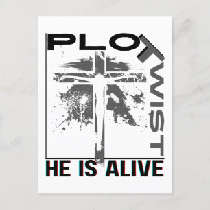 Postal Festiva Que viva la Pascua Jesús está vivo Dios