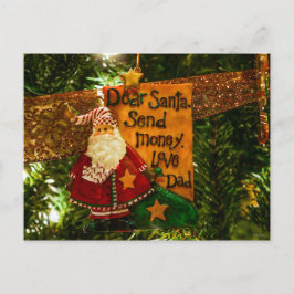 Postal Festiva Querido Papá Noel envía dinero