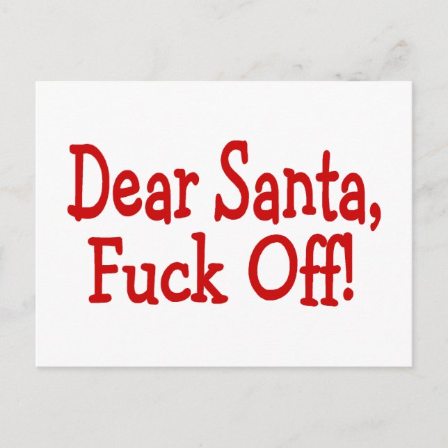 Postal Festiva Querido Santa (Anverso)