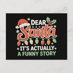 Postal Festiva Querido Santa Es Actualmente Una Divertida Histori