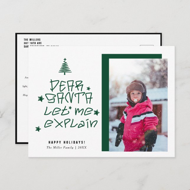 Postal Festiva Queridos Navidades de Santa María (Anverso / Reverso)