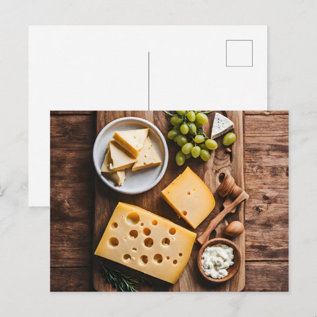Postal Festiva Queso variado (Anverso / Reverso)