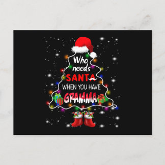 Postal Festiva Quién necesita a santa cuando tienes gramática