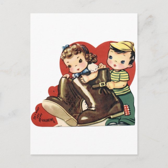 Postal Festiva ¿Quiero Que Sea Mi Valentín? (Anverso)
