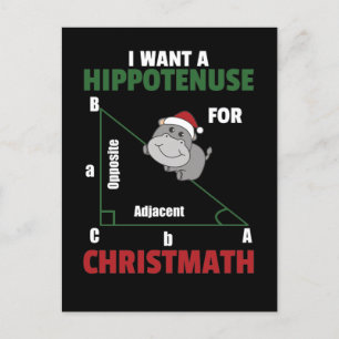 Postal Festiva Quiero Un Hipódromo Para Los Navidades Cute Hippos