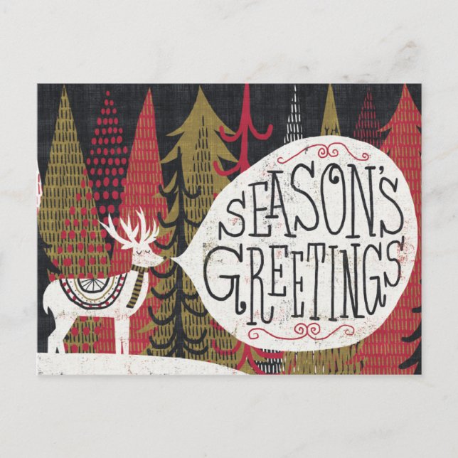 Postal Festiva Quirky Navidades Deer (Anverso)