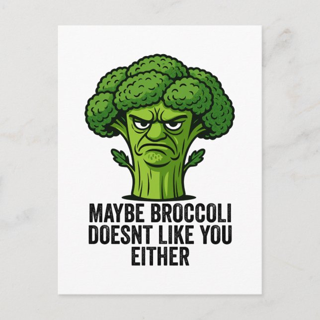 Postal Festiva Quizás a Broccoli tampoco le gustas (Anverso)