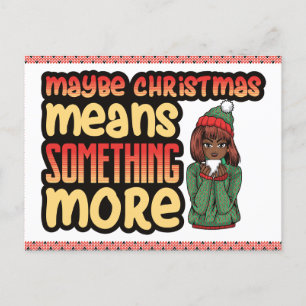 Postal Festiva Quizás Navidades Significa Algo Más Melanin Sista