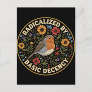 Postal Festiva Radicalizados por la decencia básica Amantes de la