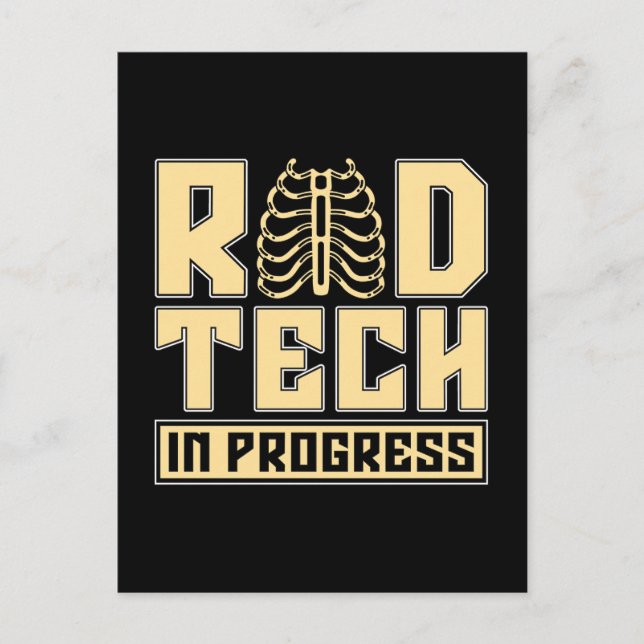 Postal Festiva Radiología Tech Rad Tech In Progress Radiólogo (Anverso)
