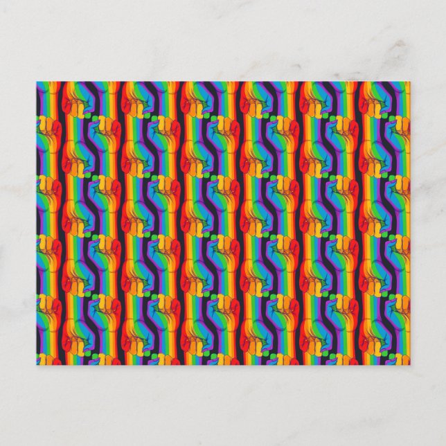 Postal Festiva Rainbow Fist Pattern (Anverso)