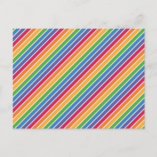 Postal Festiva Rainbow Stripes Pattern (Anverso)
