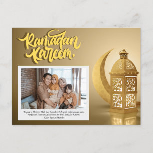 Postal Festiva Ramadan Kareem Foto personalizada Textos