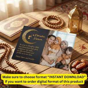 Postal Festiva Ramadan Kareem Fotografía personalizada por la Lun