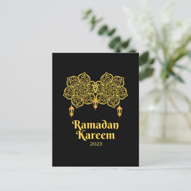 Postal Festiva Ramadan Kareem Significado - Eid Mubarak 2023 (Anverso de pie)