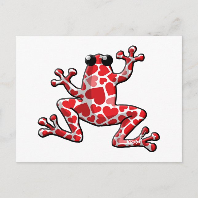 Postal Festiva Rana de San Valentín (Anverso)