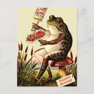 Postal Festiva Rana divertida de la era victoriana en Toadstool V