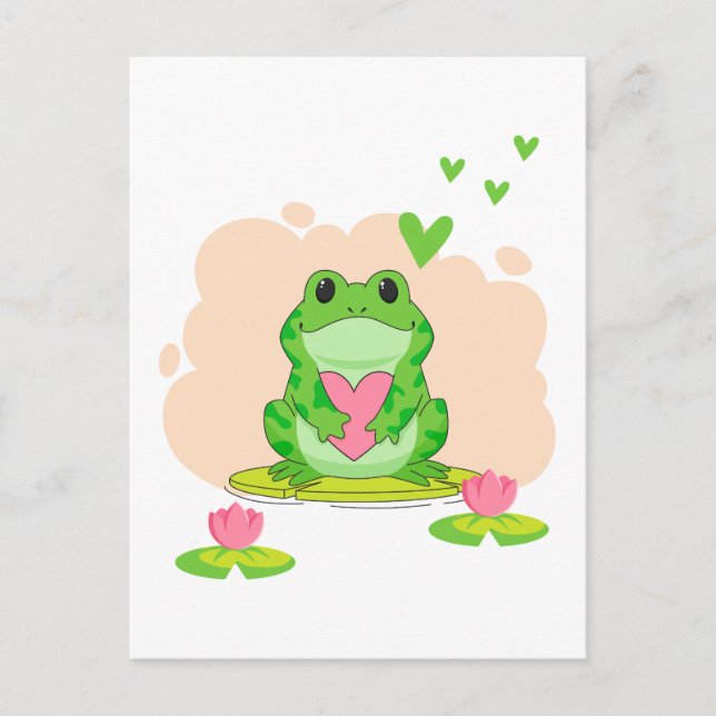 Postal Festiva Rana el día de San Valentín (Anverso)