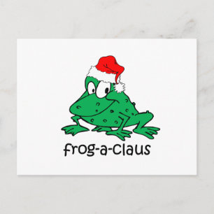 Postal Festiva Rana graciosa de los Navidades