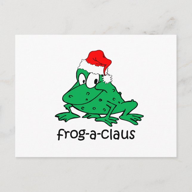 Postal Festiva Rana graciosa de los Navidades (Anverso)