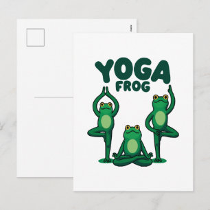 Postal Festiva Ranas de yoga