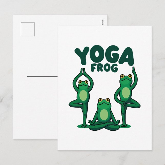 Postal Festiva Ranas de yoga (Anverso / Reverso)