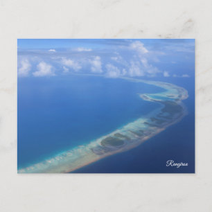 Postal Festiva Rangiroa desde avión