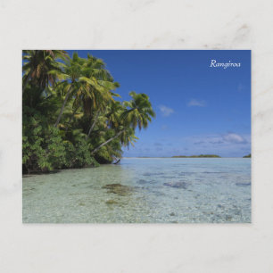 Postal Festiva Rangiroa Laguna Azul Polinesia Francesa