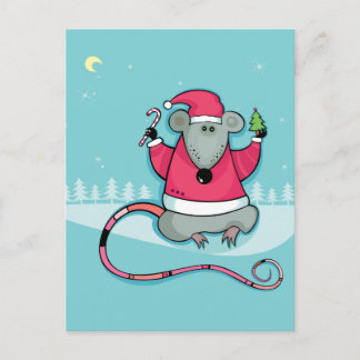 Postal Festiva Rata de navidades en Santa Suit