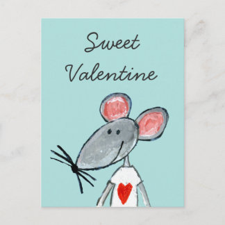 Postal Festiva Ratón del amor