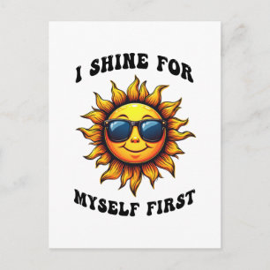 Postal Festiva Rayo De Sol Sarcástico - Brillo Por Mí Mismo