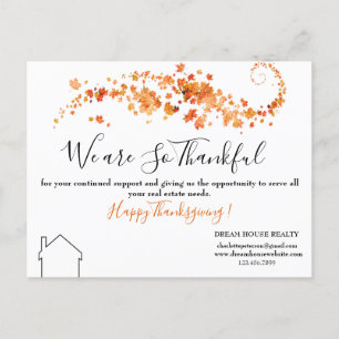 Postal Festiva Real Estate Agent Business Thankending