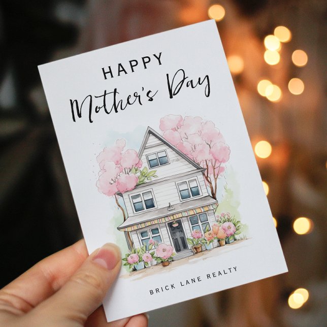 Postal Festiva Realidad personalizada de la casa acuarela del día (Subido por el creador)