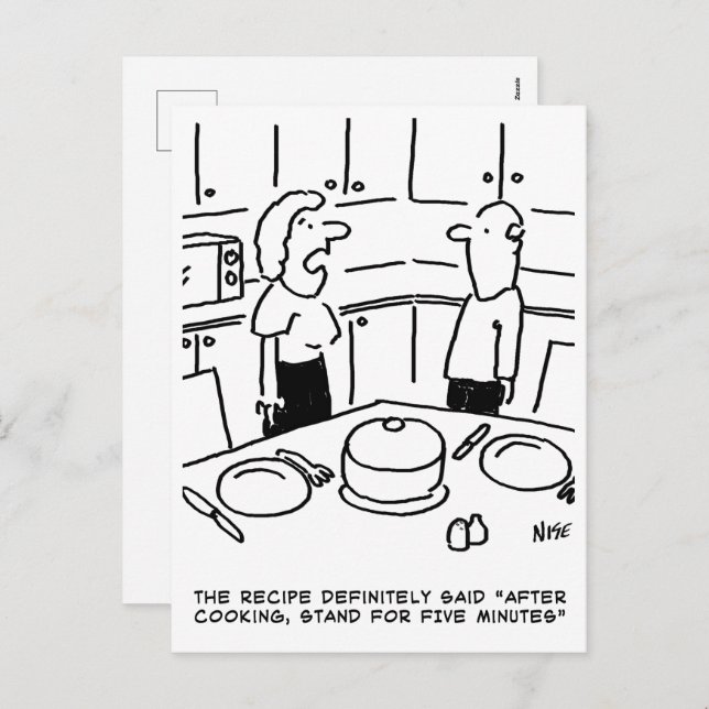 Postal Festiva Recipe Instructions Followed Cooking in a Kitchen (Anverso / Reverso)