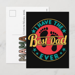 Postal Festiva Recuerdo de Pies de Bebé Falsos Mama Personalizada