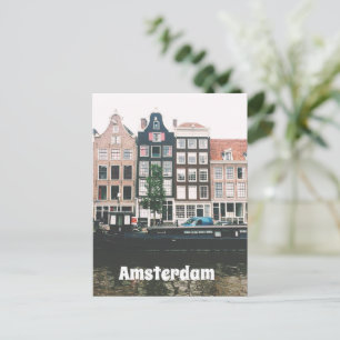 Postal Festiva Recuerdo de viaje a Amsterdam